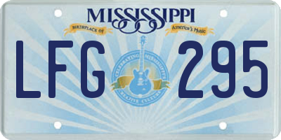 MS license plate LFG295