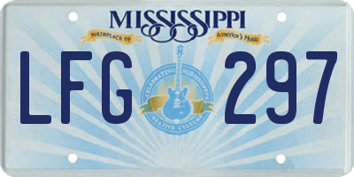 MS license plate LFG297