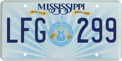 MS license plate LFG299