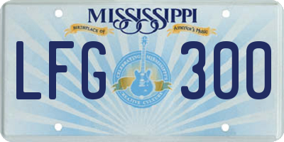 MS license plate LFG300