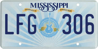 MS license plate LFG306