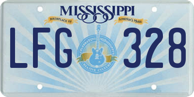 MS license plate LFG328