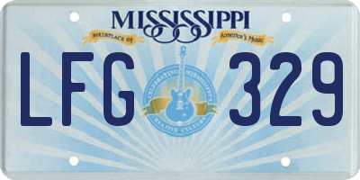 MS license plate LFG329