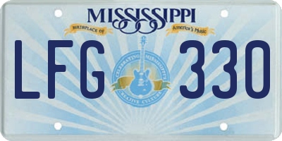 MS license plate LFG330