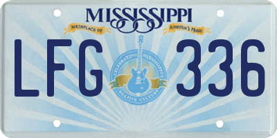 MS license plate LFG336