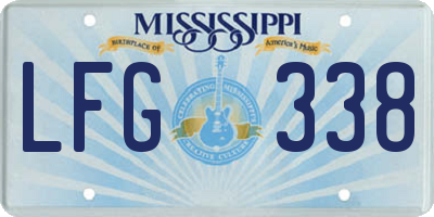 MS license plate LFG338