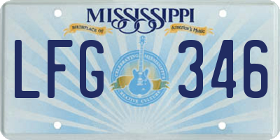 MS license plate LFG346