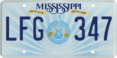 MS license plate LFG347