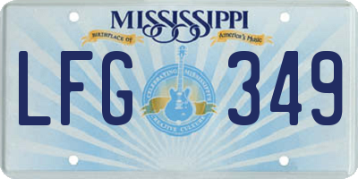 MS license plate LFG349