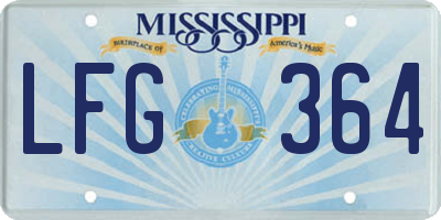 MS license plate LFG364