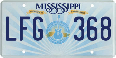 MS license plate LFG368