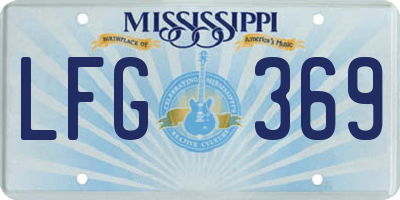 MS license plate LFG369