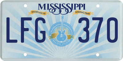 MS license plate LFG370