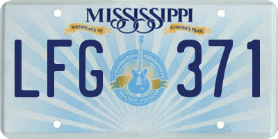 MS license plate LFG371