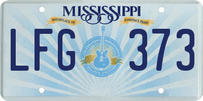 MS license plate LFG373