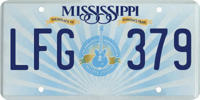MS license plate LFG379