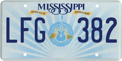 MS license plate LFG382