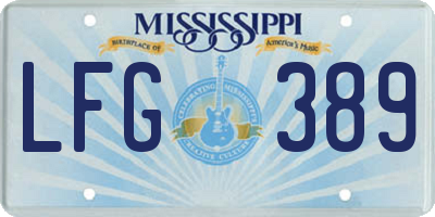 MS license plate LFG389