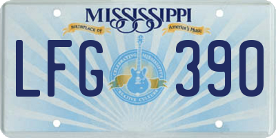 MS license plate LFG390