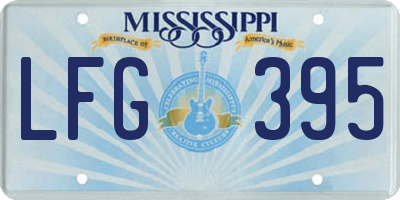 MS license plate LFG395