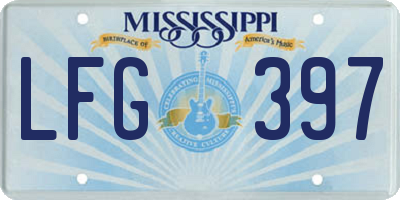 MS license plate LFG397
