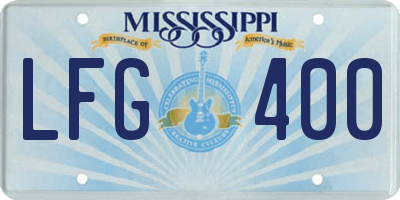 MS license plate LFG400