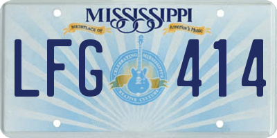 MS license plate LFG414