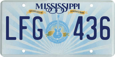 MS license plate LFG436