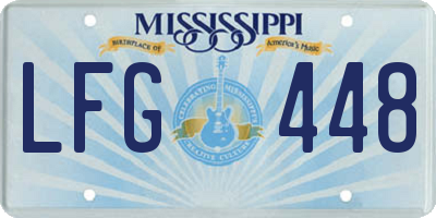 MS license plate LFG448