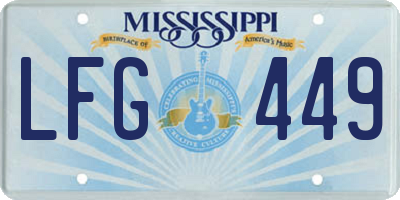 MS license plate LFG449
