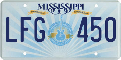MS license plate LFG450