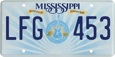 MS license plate LFG453