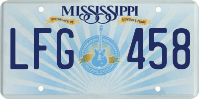 MS license plate LFG458