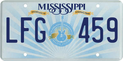 MS license plate LFG459