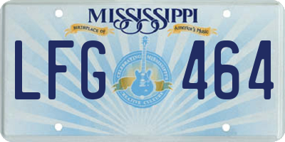 MS license plate LFG464