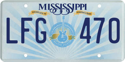 MS license plate LFG470