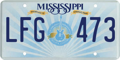MS license plate LFG473