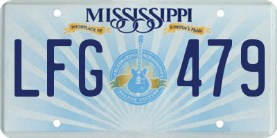 MS license plate LFG479