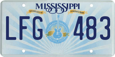 MS license plate LFG483