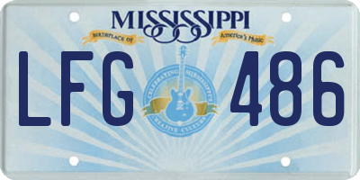 MS license plate LFG486