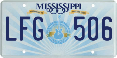 MS license plate LFG506