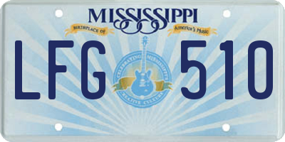 MS license plate LFG510