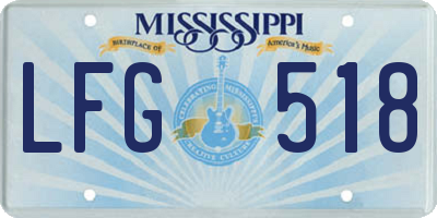 MS license plate LFG518