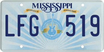 MS license plate LFG519