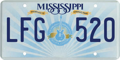 MS license plate LFG520
