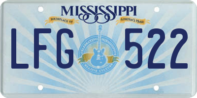 MS license plate LFG522