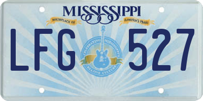 MS license plate LFG527