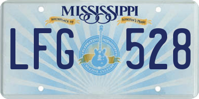 MS license plate LFG528