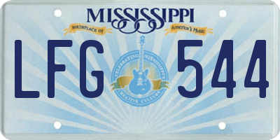 MS license plate LFG544