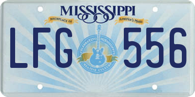 MS license plate LFG556